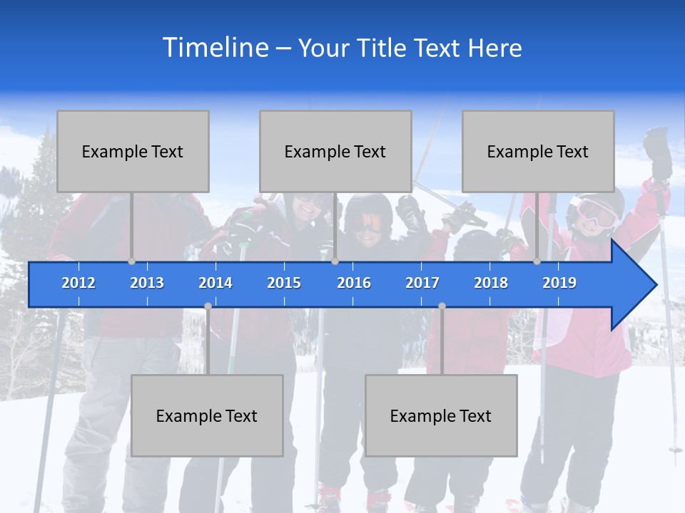 A Group Of People Standing On Top Of A Snow Covered Slope PowerPoint Template