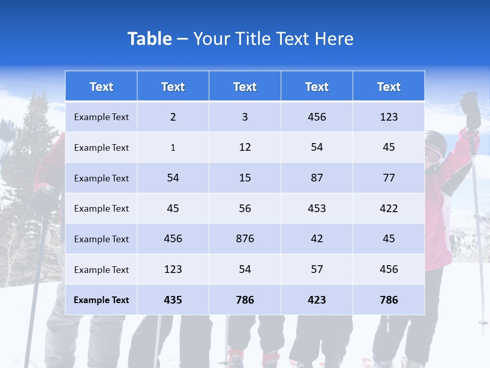 A Group Of People Standing On Top Of A Snow Covered Slope PowerPoint Template