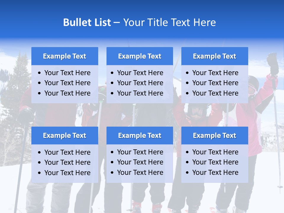 A Group Of People Standing On Top Of A Snow Covered Slope PowerPoint Template