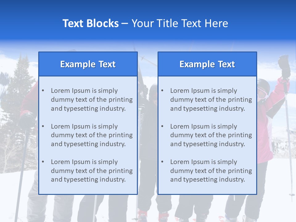 A Group Of People Standing On Top Of A Snow Covered Slope PowerPoint Template