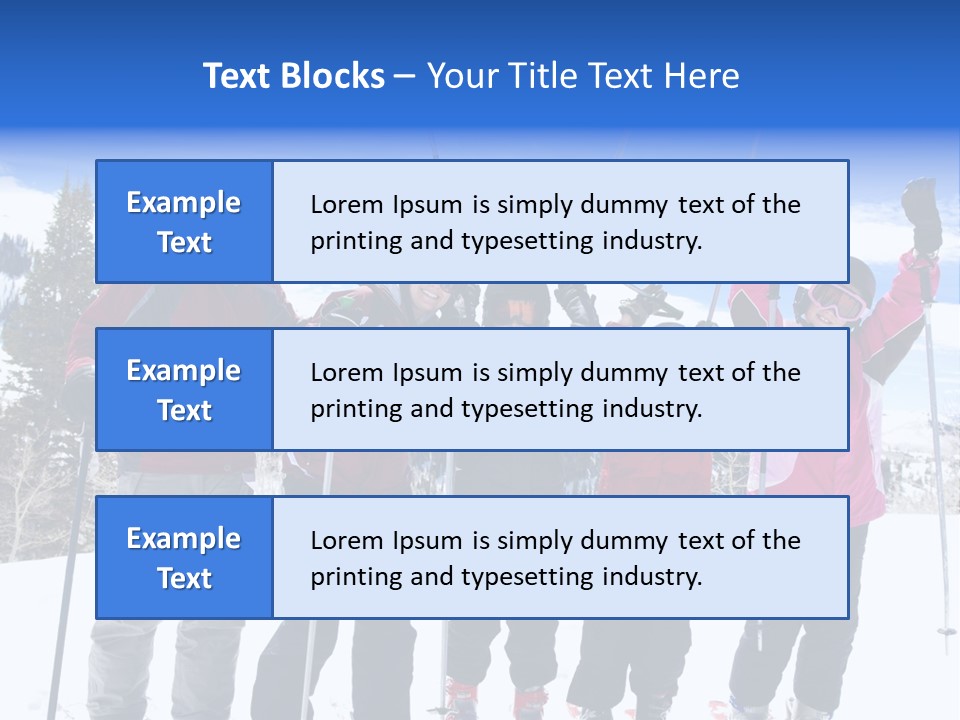 A Group Of People Standing On Top Of A Snow Covered Slope PowerPoint Template