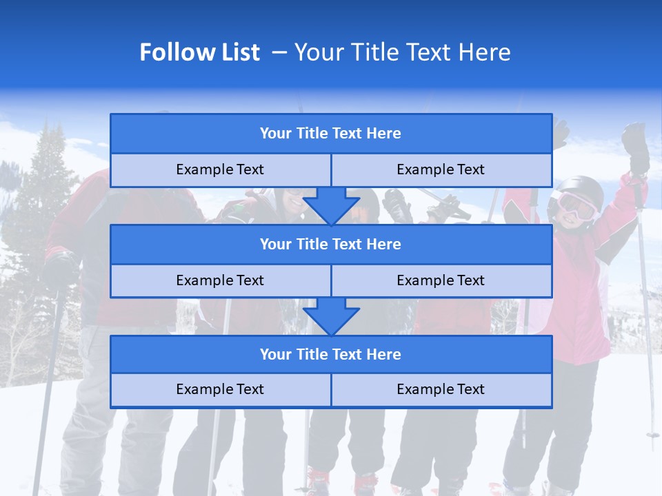 A Group Of People Standing On Top Of A Snow Covered Slope PowerPoint Template