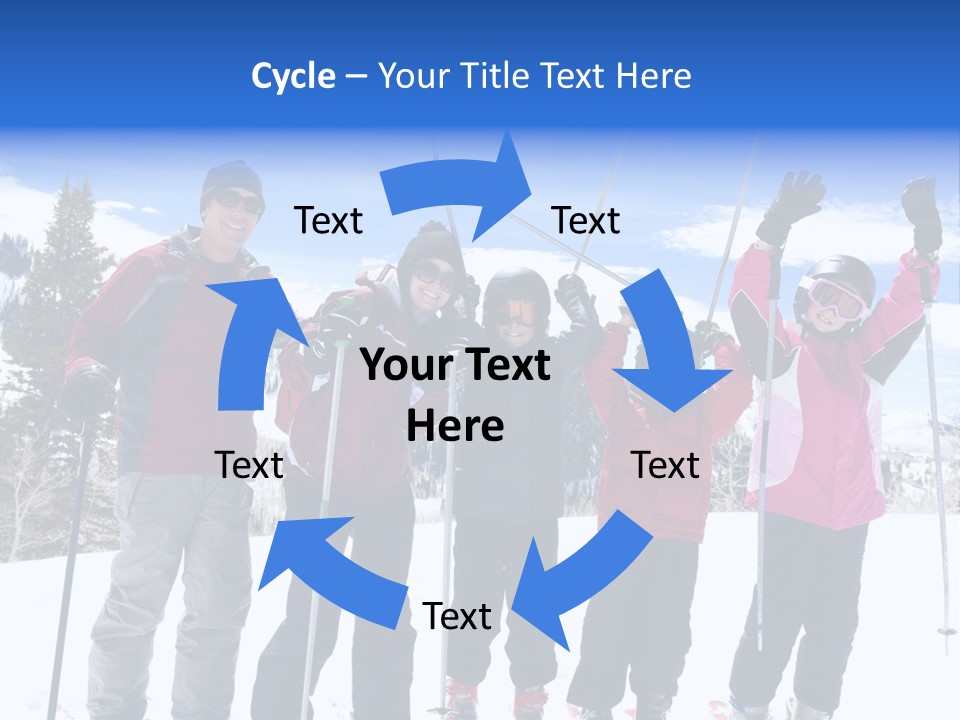 A Group Of People Standing On Top Of A Snow Covered Slope PowerPoint Template