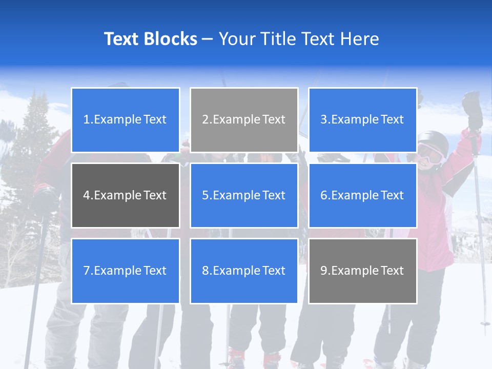 A Group Of People Standing On Top Of A Snow Covered Slope PowerPoint Template