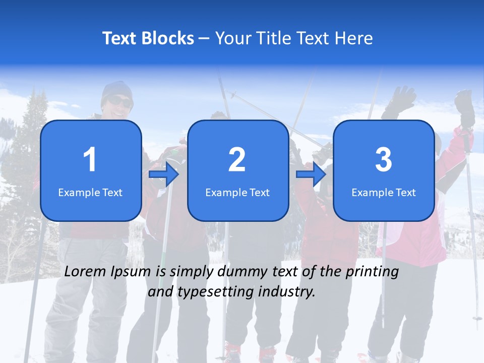 A Group Of People Standing On Top Of A Snow Covered Slope PowerPoint Template