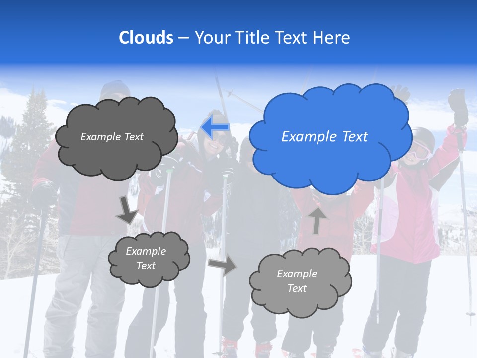 A Group Of People Standing On Top Of A Snow Covered Slope PowerPoint Template