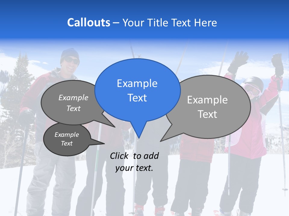 A Group Of People Standing On Top Of A Snow Covered Slope PowerPoint Template