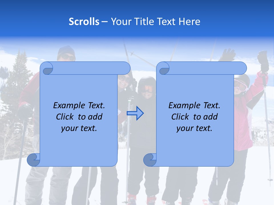 A Group Of People Standing On Top Of A Snow Covered Slope PowerPoint Template