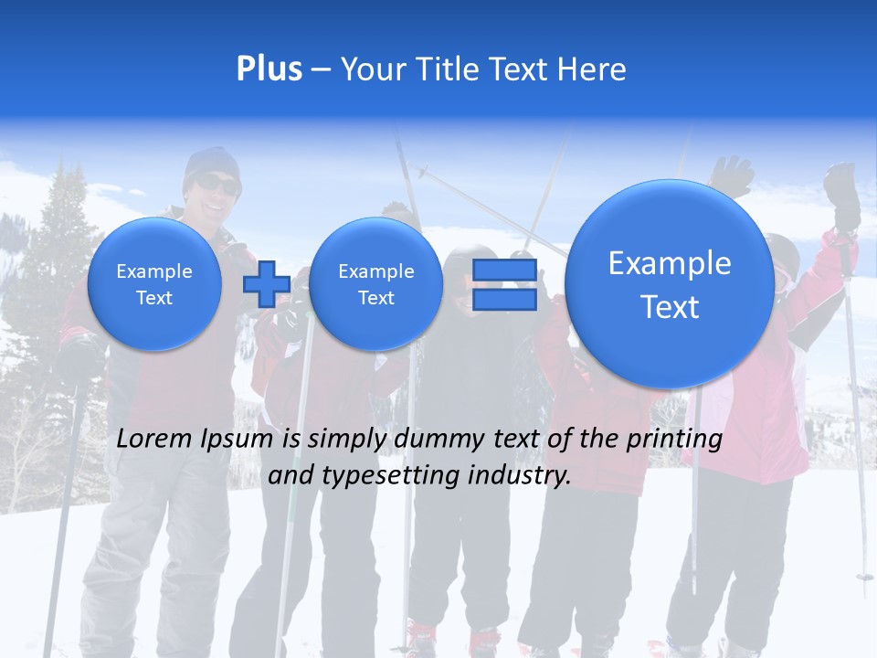 A Group Of People Standing On Top Of A Snow Covered Slope PowerPoint Template