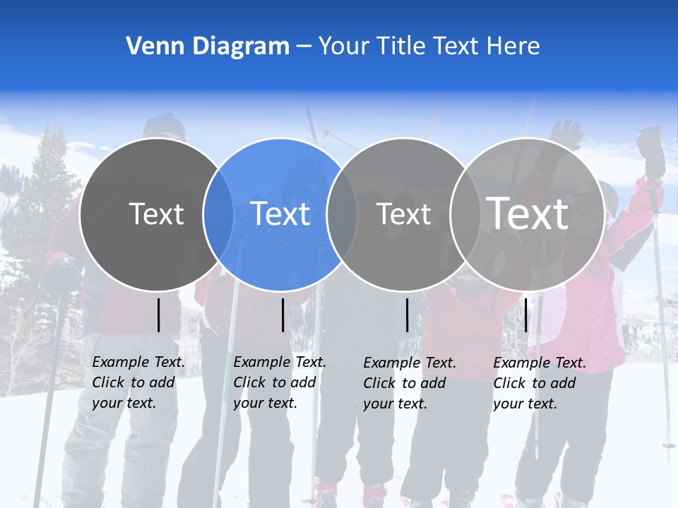 A Group Of People Standing On Top Of A Snow Covered Slope PowerPoint Template