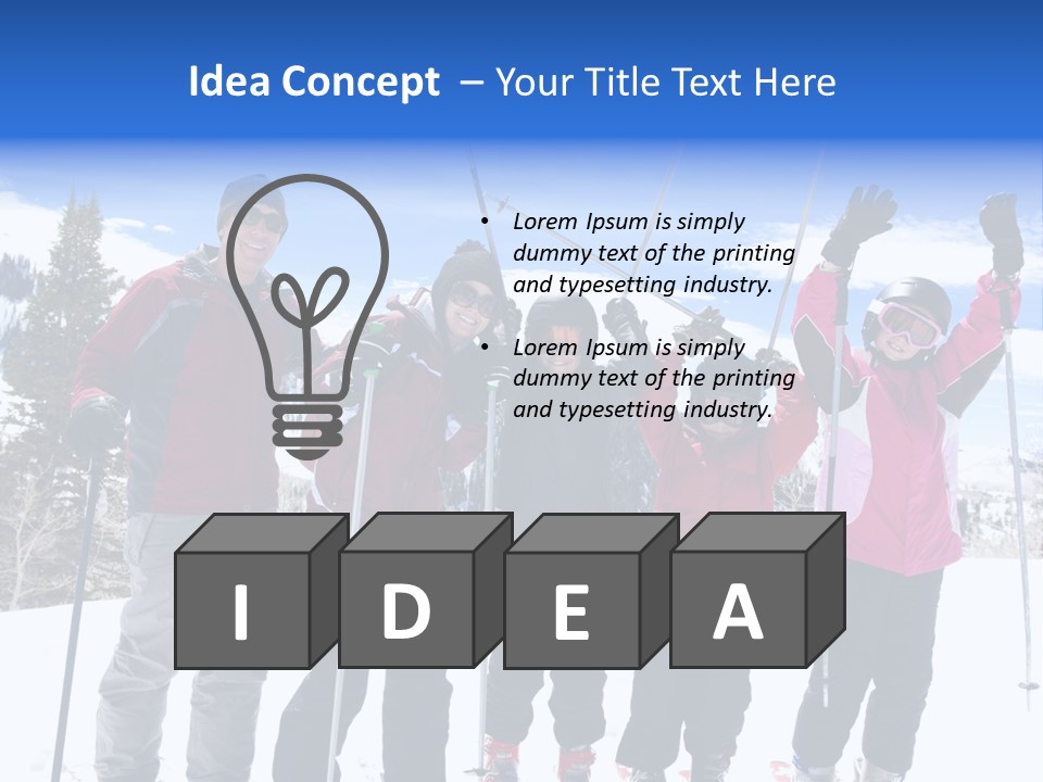 A Group Of People Standing On Top Of A Snow Covered Slope PowerPoint Template