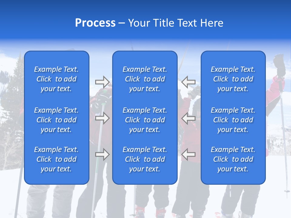 A Group Of People Standing On Top Of A Snow Covered Slope PowerPoint Template