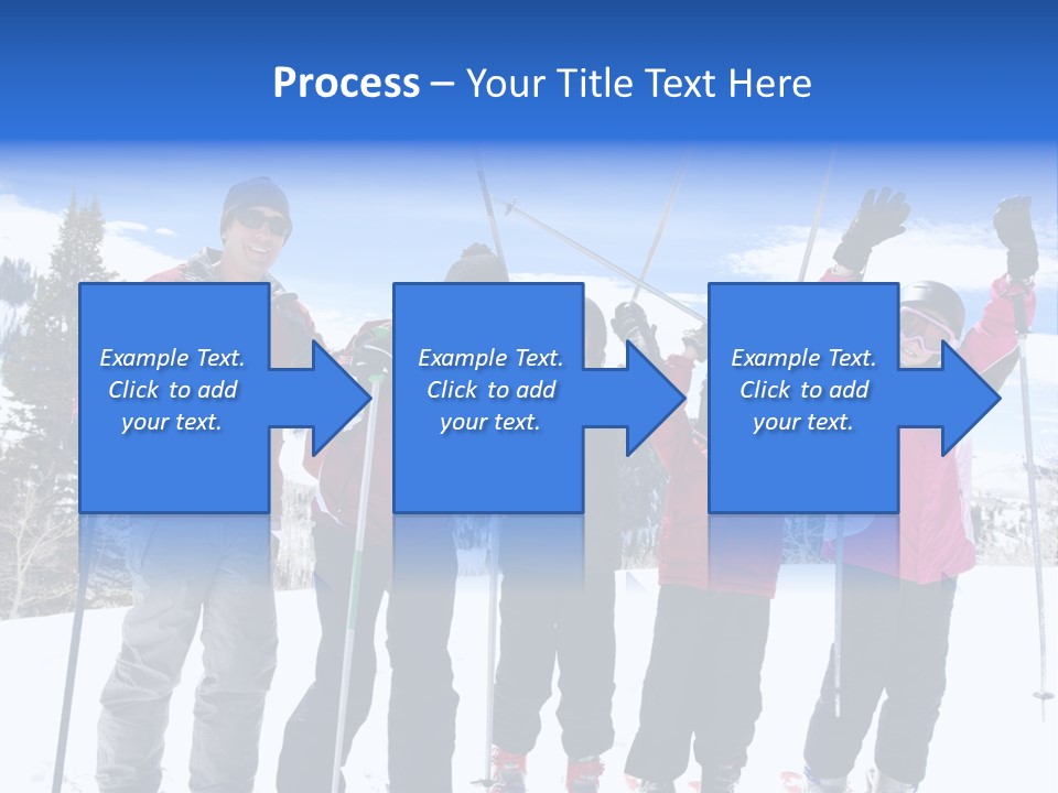 A Group Of People Standing On Top Of A Snow Covered Slope PowerPoint Template