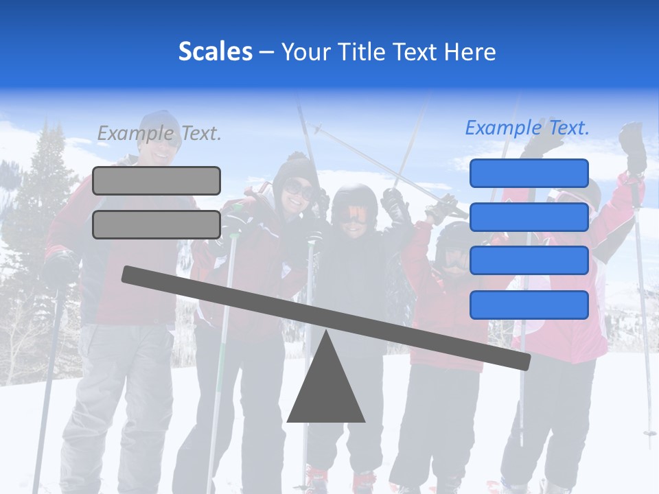 A Group Of People Standing On Top Of A Snow Covered Slope PowerPoint Template