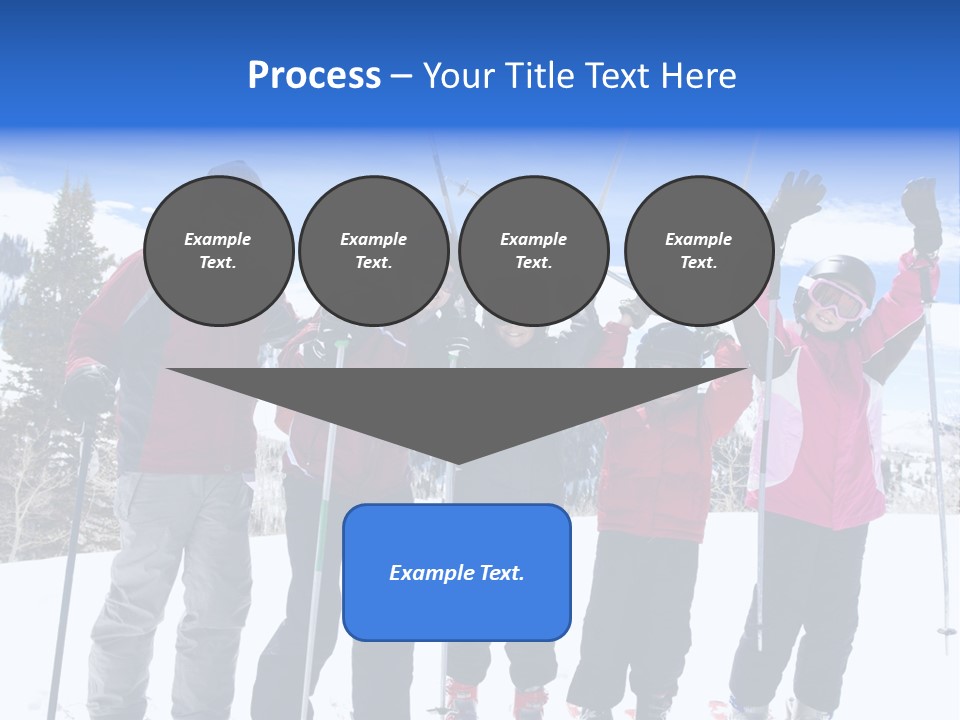 A Group Of People Standing On Top Of A Snow Covered Slope PowerPoint Template