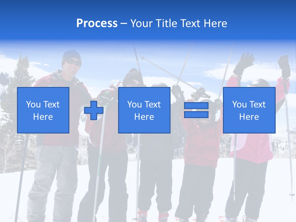 A Group Of People Standing On Top Of A Snow Covered Slope PowerPoint Template