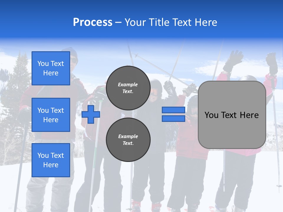 A Group Of People Standing On Top Of A Snow Covered Slope PowerPoint Template