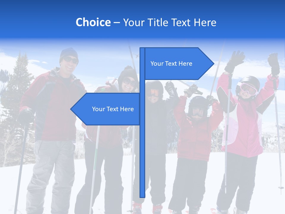 A Group Of People Standing On Top Of A Snow Covered Slope PowerPoint Template