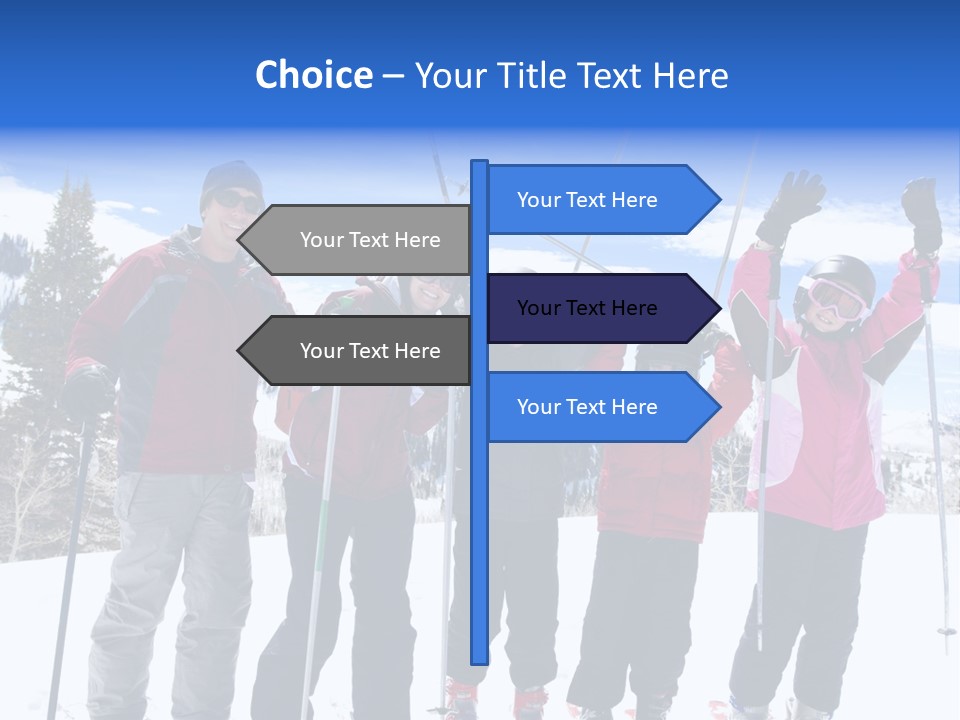 A Group Of People Standing On Top Of A Snow Covered Slope PowerPoint Template