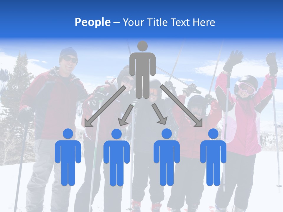 A Group Of People Standing On Top Of A Snow Covered Slope PowerPoint Template
