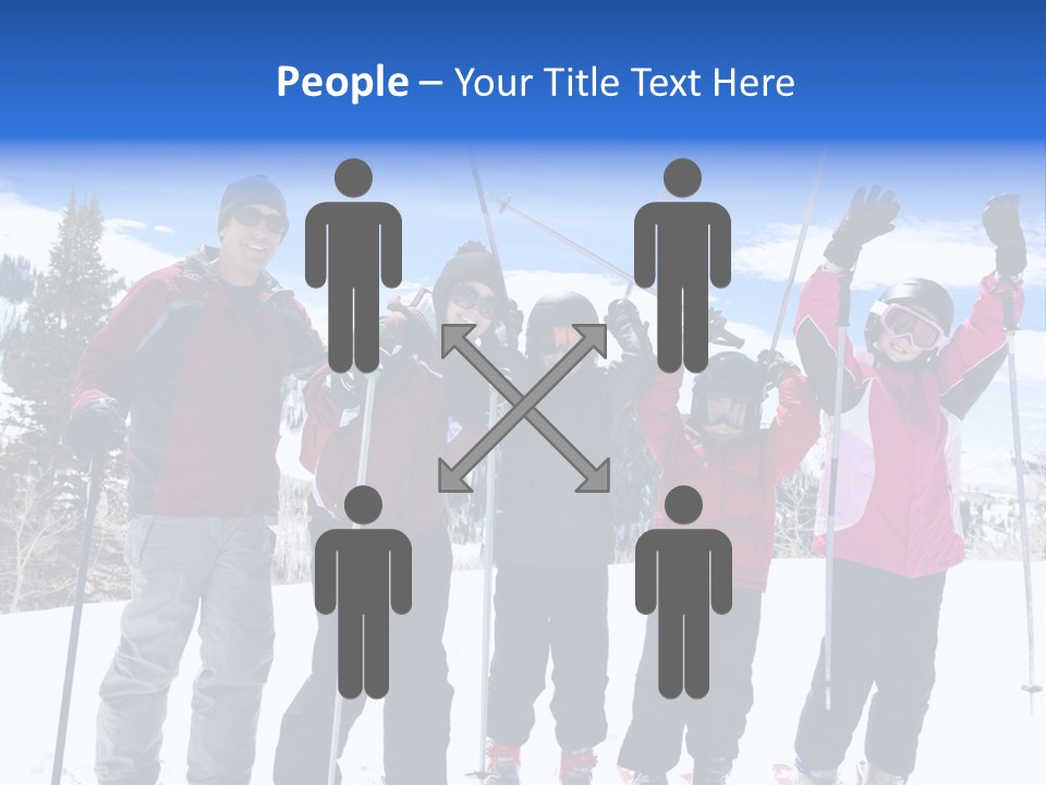 A Group Of People Standing On Top Of A Snow Covered Slope PowerPoint Template
