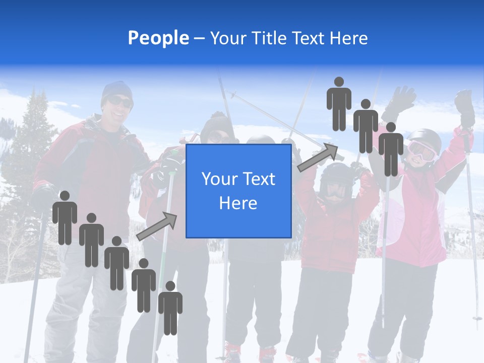 A Group Of People Standing On Top Of A Snow Covered Slope PowerPoint Template