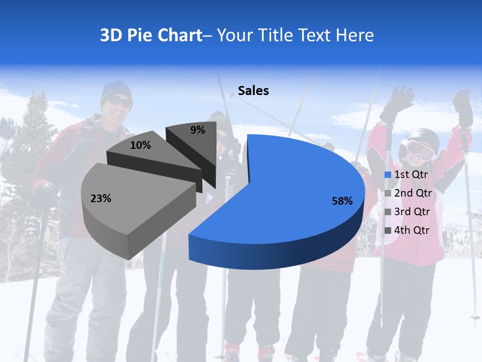 A Group Of People Standing On Top Of A Snow Covered Slope PowerPoint Template