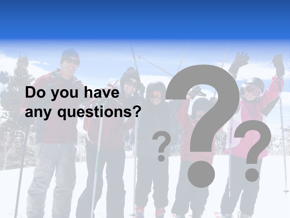 A Group Of People Standing On Top Of A Snow Covered Slope PowerPoint Template