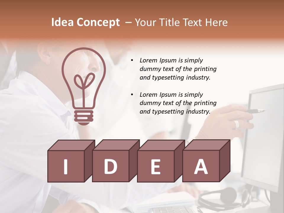 Think Isolated Power PowerPoint Template