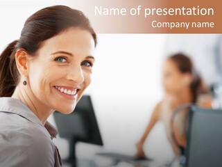 Cute Female Beauty PowerPoint Template