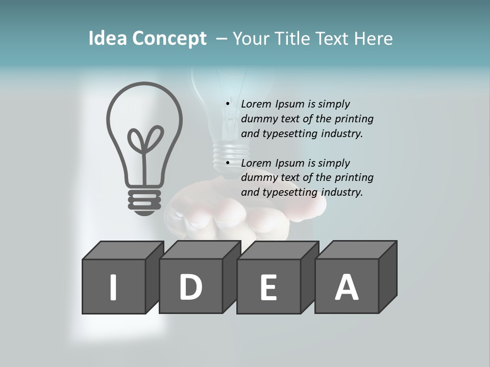 Think Isolated Power PowerPoint Template