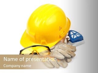 Accident Cautious Goggles PowerPoint Template