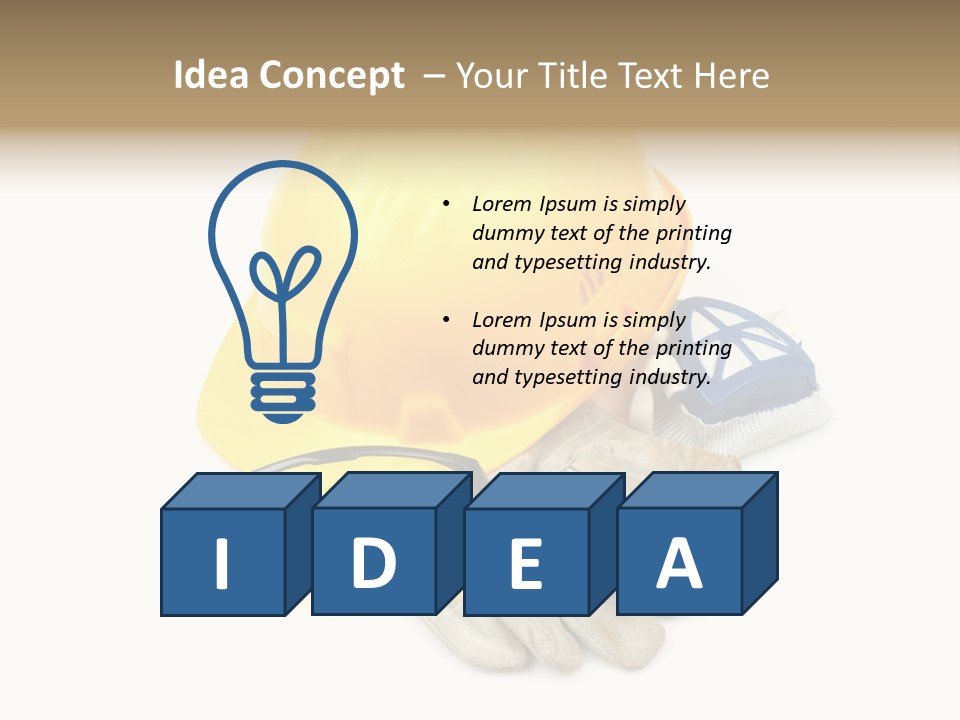 Accident Cautious Goggles PowerPoint Template