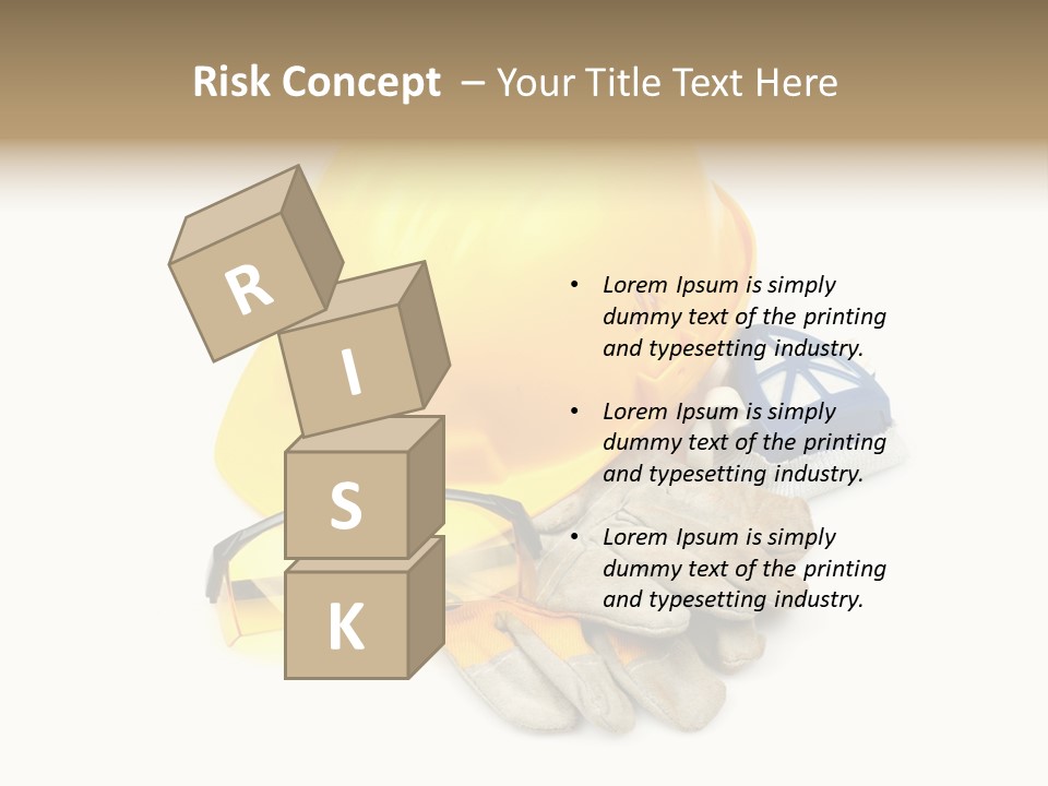 Accident Cautious Goggles PowerPoint Template
