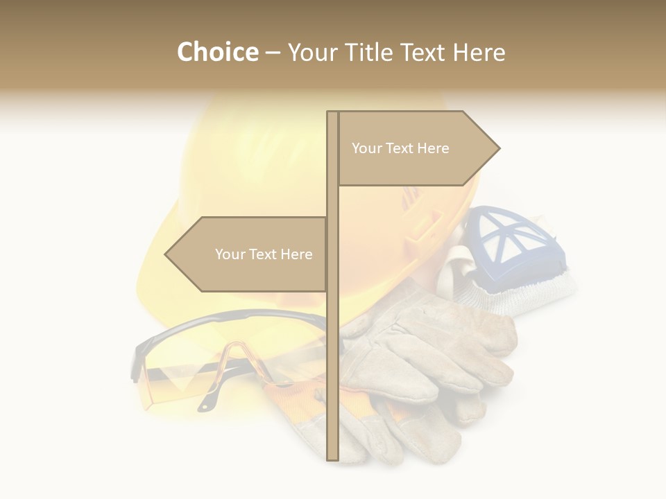Accident Cautious Goggles PowerPoint Template