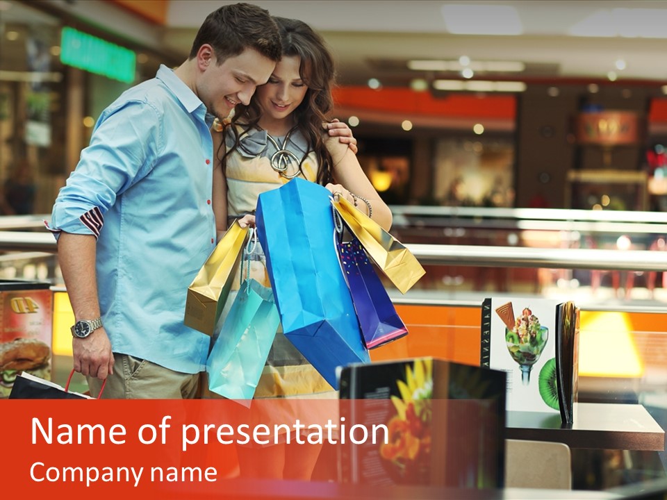 Mannequin Retail Couple PowerPoint Template