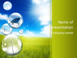 Solar Round Turbine PowerPoint Template