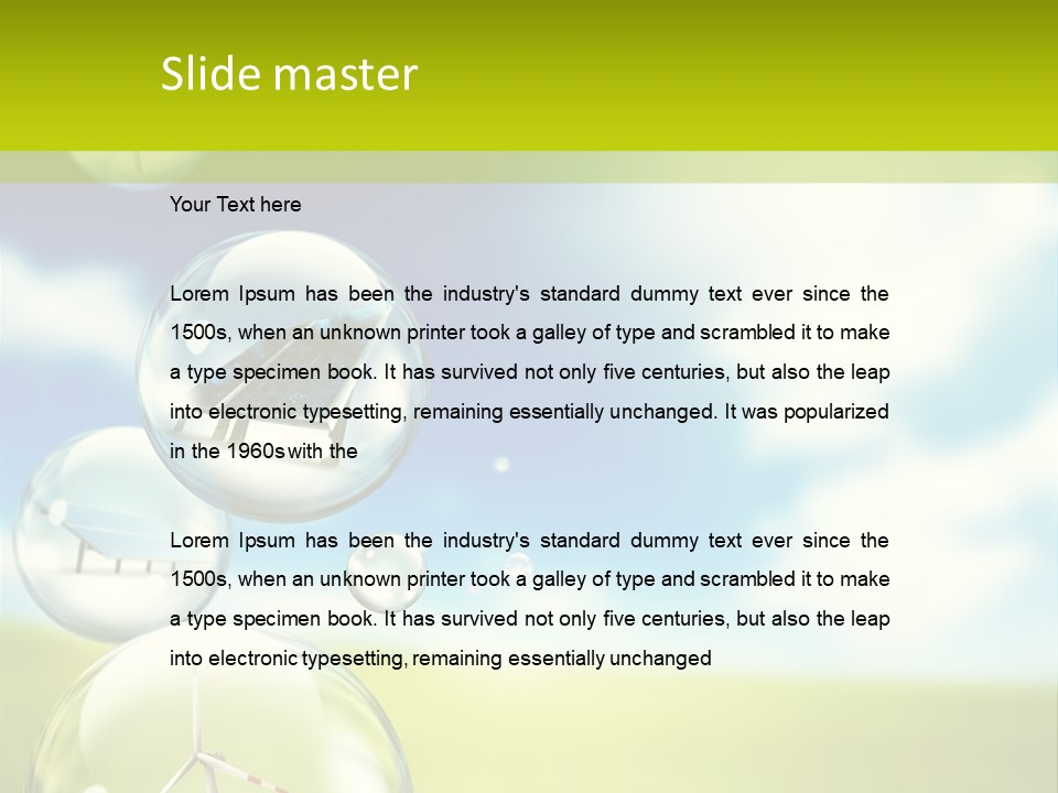 Solar Round Turbine PowerPoint Template