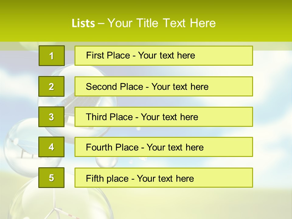 Solar Round Turbine PowerPoint Template