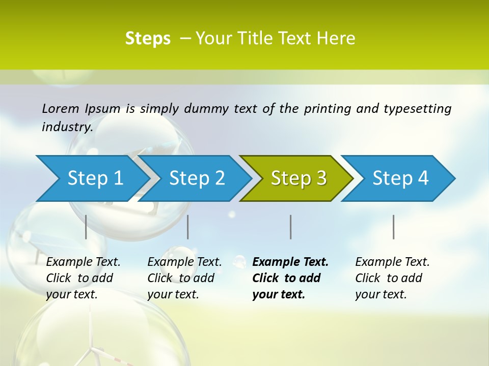Solar Round Turbine PowerPoint Template