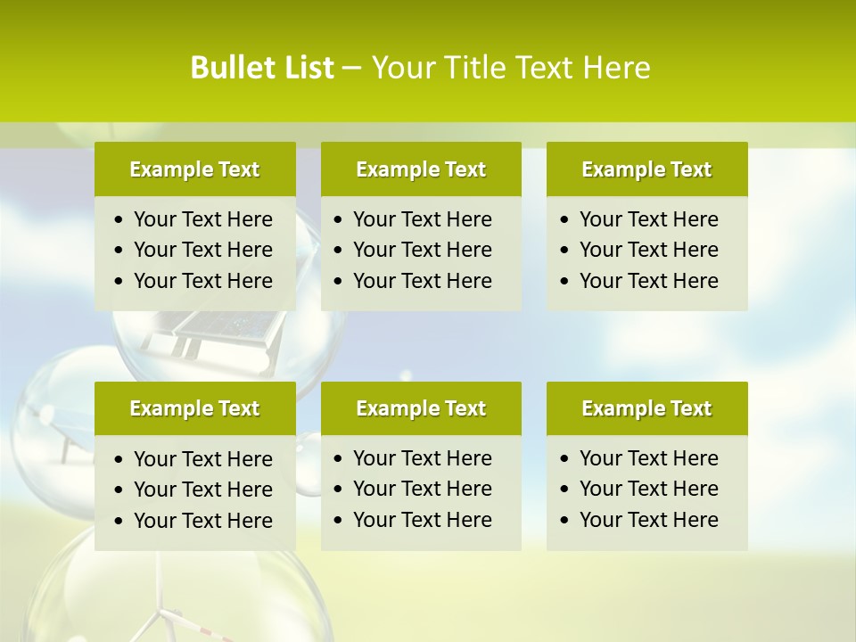 Solar Round Turbine PowerPoint Template