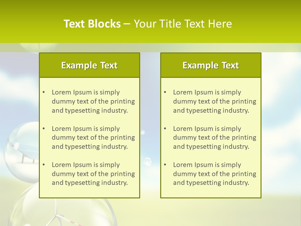 Solar Round Turbine PowerPoint Template