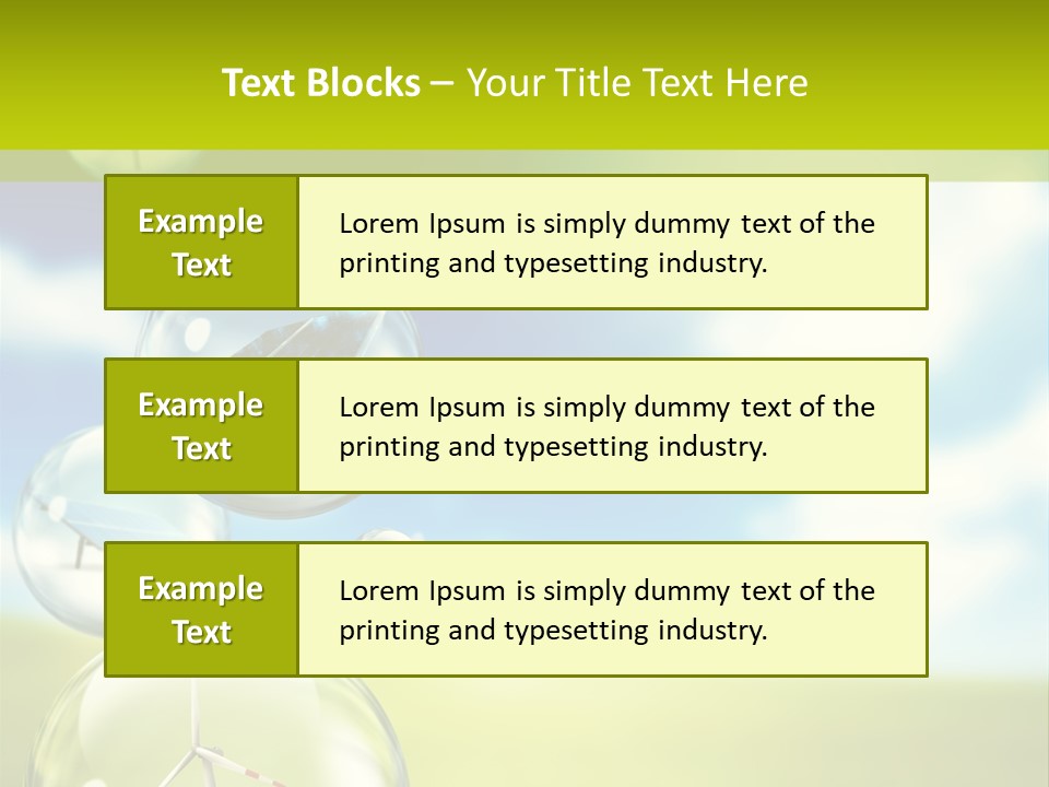 Solar Round Turbine PowerPoint Template
