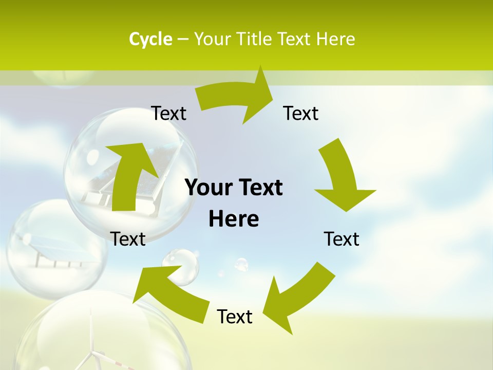 Solar Round Turbine PowerPoint Template