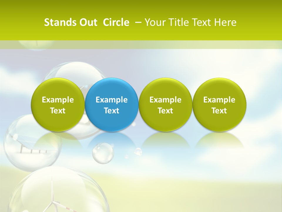 Solar Round Turbine PowerPoint Template