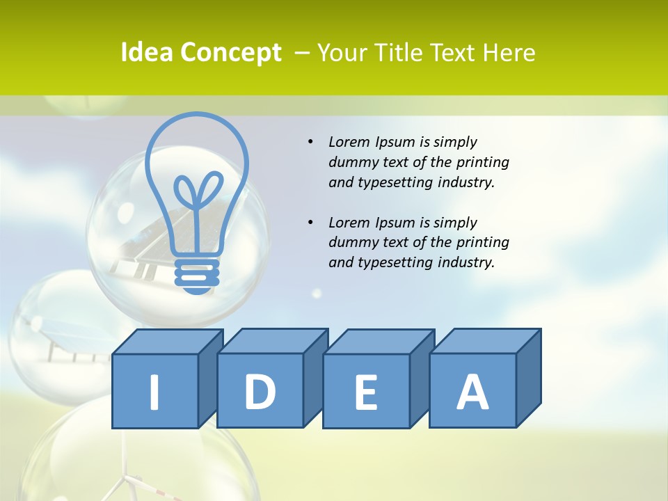 Solar Round Turbine PowerPoint Template