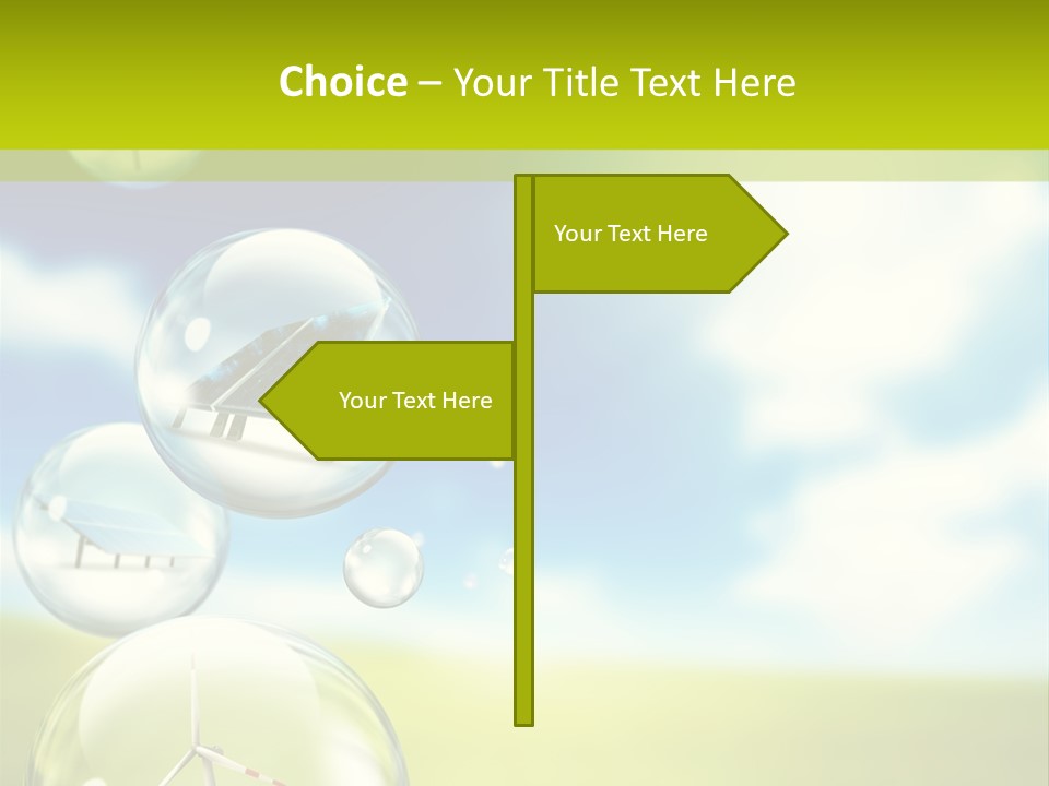 Solar Round Turbine PowerPoint Template