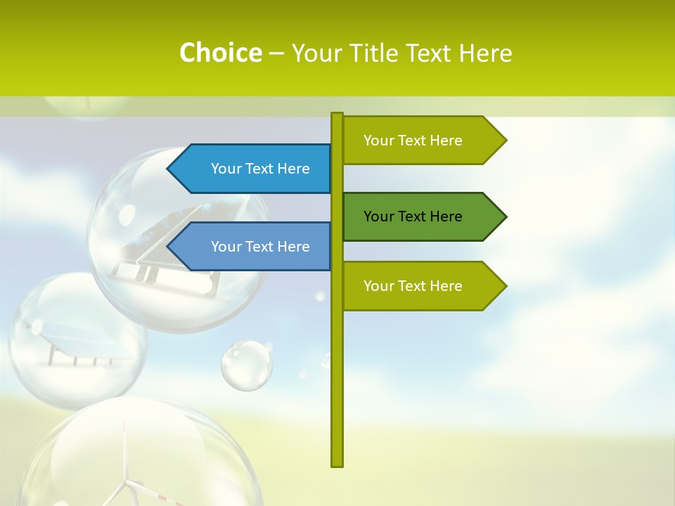 Solar Round Turbine PowerPoint Template