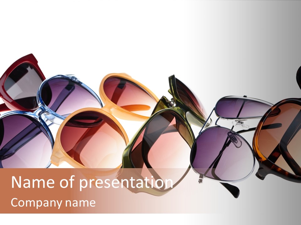 Fashionable Eyewear Row PowerPoint Template