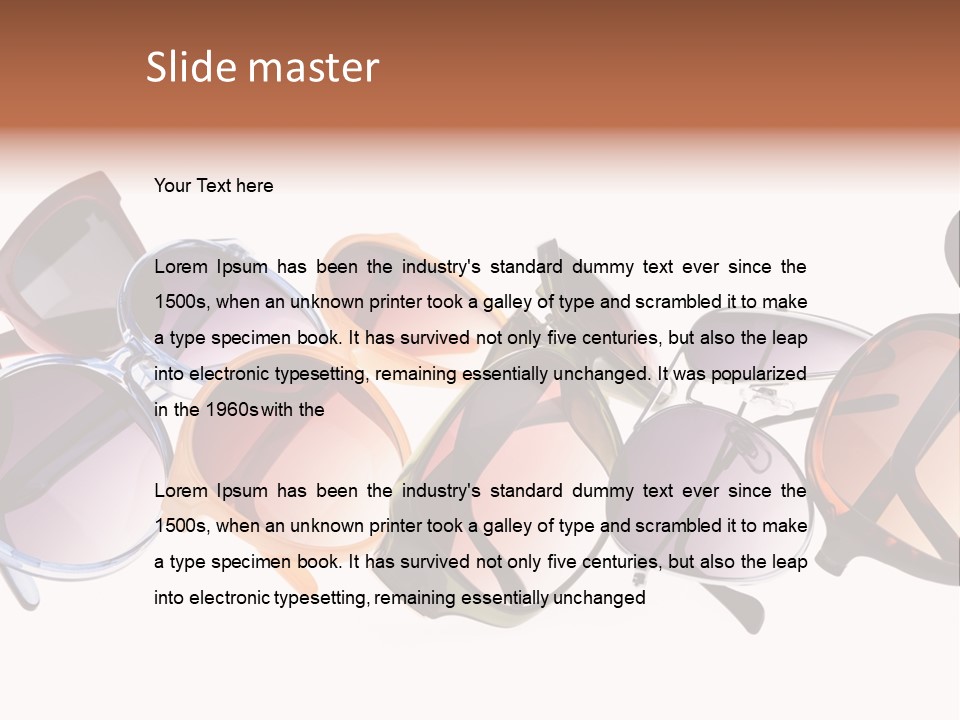 Fashionable Eyewear Row PowerPoint Template